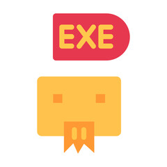 Fototapeta premium EXE Vector Design Icon Style