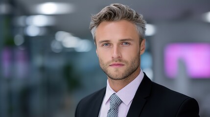 Confident financial advisor in professional attire, representing trust and expertise in wealth management
