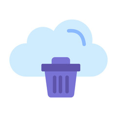 Cloud Delete Vector Design Icon Style