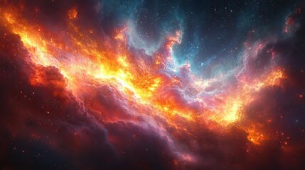 Fototapeta premium A vibrant display of fireworks exploding in the night sky, illuminating the darkness with bursts of color.