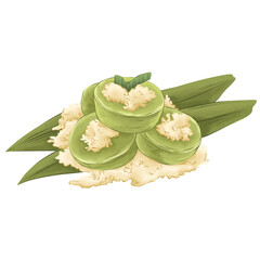 Watercolor Indonesian Market Snacks Clipart – Hand-Painted Traditional Indonesian Desserts, Sweet Treats, and Street Food for Culinary Designs, Menus, and Cultural Projects