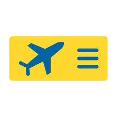 Plane Ticket Vector Design Icon Style