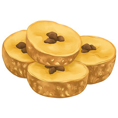 Watercolor Indonesian Market Snacks Clipart – Hand-Painted Traditional Indonesian Desserts, Sweet Treats, and Street Food for Culinary Designs, Menus, and Cultural Projects