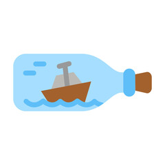 Ship In A Bottle Vector Design Icon Style