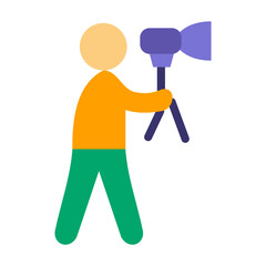 Cameraman Vector Design Icon Style