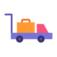Baggage Truck Vector Design Icon Style