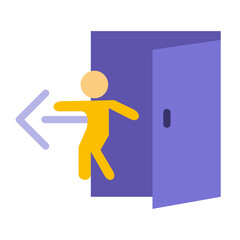 Exit Door Vector Design Icon Style