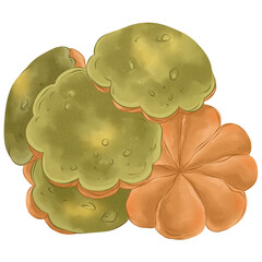 Watercolor Thailand Street Food Clipart – Hand-Painted Traditional Thai Dishes, Snacks, and Street Food Delights for Foodie Designs, Menus, and Culinary ProjectsKarya Seni Tanpa Judul