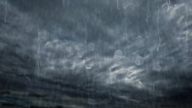 timelapse clip of massive gray rain dark storm clouds - loop video