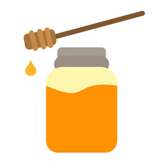 Honey Jar Vector Design Icon Style