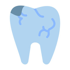 Tooth Decayed Vector Design Icon Style