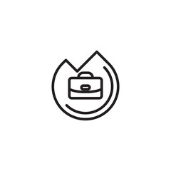 A briefcase icon inside a broken circle, possibly symbolizing job loss or workplace issues.