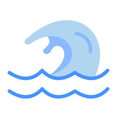 Obraz premium Tsunami Vector Design Icon Style