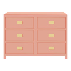 Wooden Sideboard Vector