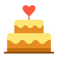 Wedding Cake Vector Design Icon Style