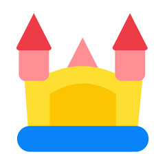 Bouncy Castle Vector Design Icon Style