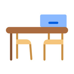 School Desk Vector Design Icon Style
