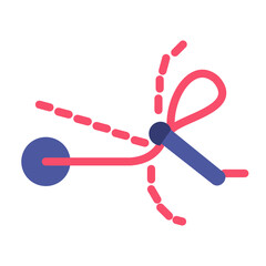 Thread Cut Vector Design Icon Style