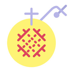 Cross Stitch Vector Design Icon Style