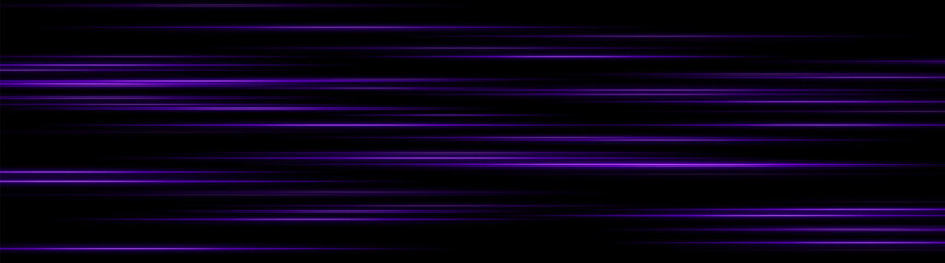 Glowing purple light trails creating layered motion blur on dark background. Perfect for futuristic UI, digital speed elements, or sci-fi data animations.