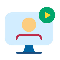 Online Course Vector Design Icon Style