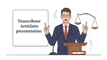 A_LAWYER_ARGUING_A_CASE_ARTICULATE_PRESENTATION