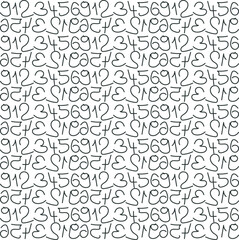 Texture in the form of painted numbers forming a dense background.