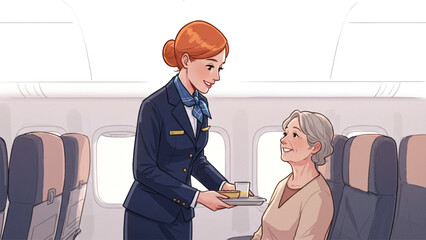 A_FLIGHT_ATTENDANT_ASSISTING_PASSENGERS_FLIGHT_SERVICE