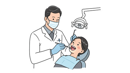 A DENTIST PROVIDING DENTAL CARE DENTAL SERVICES