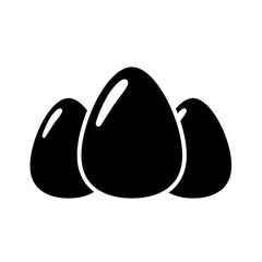 vector icon of three eggs