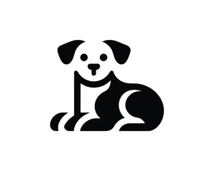 Simple Playful Dog Logo Design for Pet Businesses in Minimalist Style