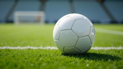Fototapeta premium Soccer ball on a grass