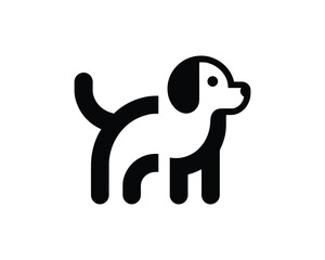 Modern Flat Dog Identity Logo for Brand