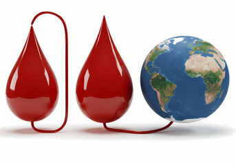 Obraz premium Global Blood Donation Saving Lives Worldwide