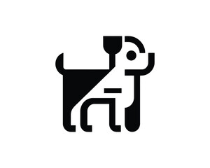 Minimal Puppy Logo with Friendly Line Style