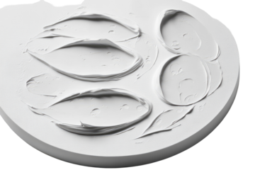 Abstract white palette with textured strokes