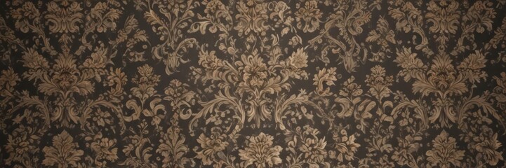 Fototapeta premium Intricate floral damask wallpaper, elegant design , vintage, detail, textile