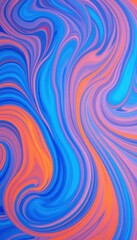 Obraz premium Abstract swirling blend of blue and orange hues creating a dynamic, vibrant backdrop, pattern, swirl, texture