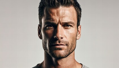 Fototapeta premium Portrait of a fit man, high quality