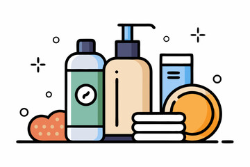Shampoo Conditioner Body Wash and Soap Icons