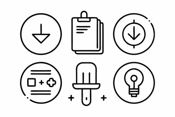 Circular Power Plug and Socket Icons