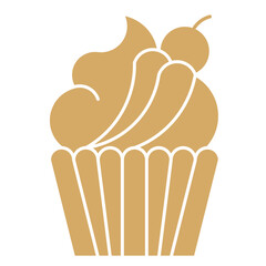 cupcake sweet dessert icon vector illustration