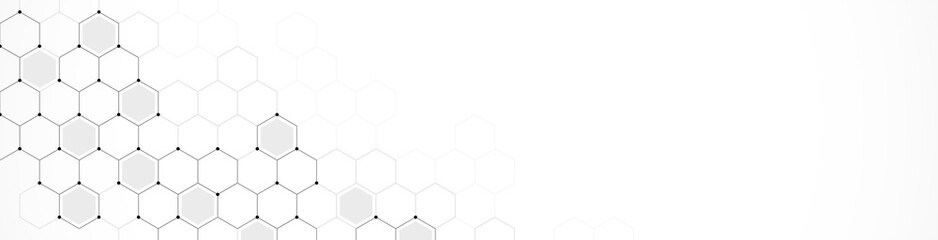 Hexagons pattern. Geometric abstract background with simple hexagonal elements. Creative idea for medical, technology or science design