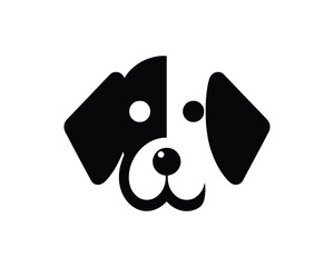 Clean and Playful Dog Icon Logo for Branding Use