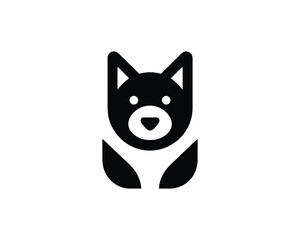 Flat Design Dog Head Logo with Professional Look