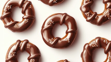 Chocolate donuts overhead shot sprinkles icing dessert sweet treats food photography