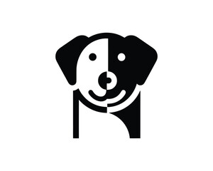 Dog Head Icon with Clean and Sleek Design