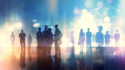 Abstract Geometric Cityscape with 3D Gradient Blocks in Red and Gray Tones suitable for business presentation