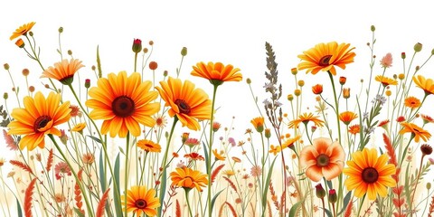 Rustic Boho Orange Floral Bouquet