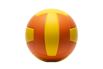 Orange and yellow ball isolated on transparent background png 